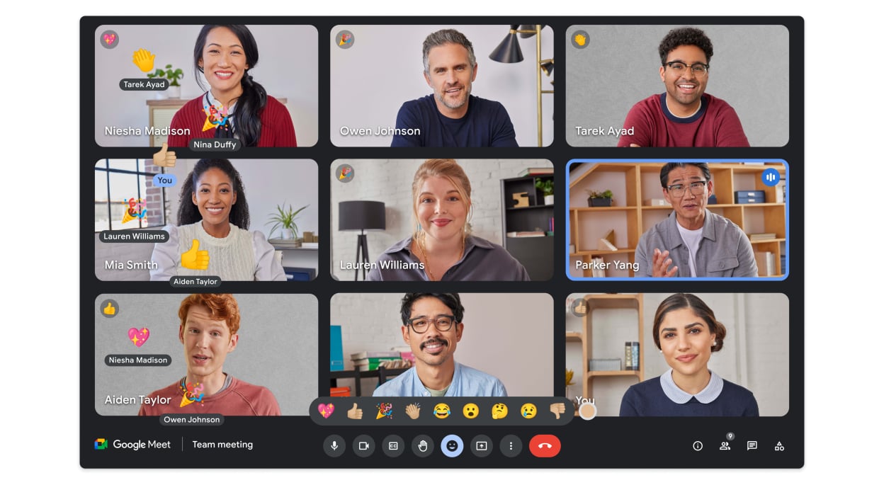 Emoji reacts are finally coming to Google Meet