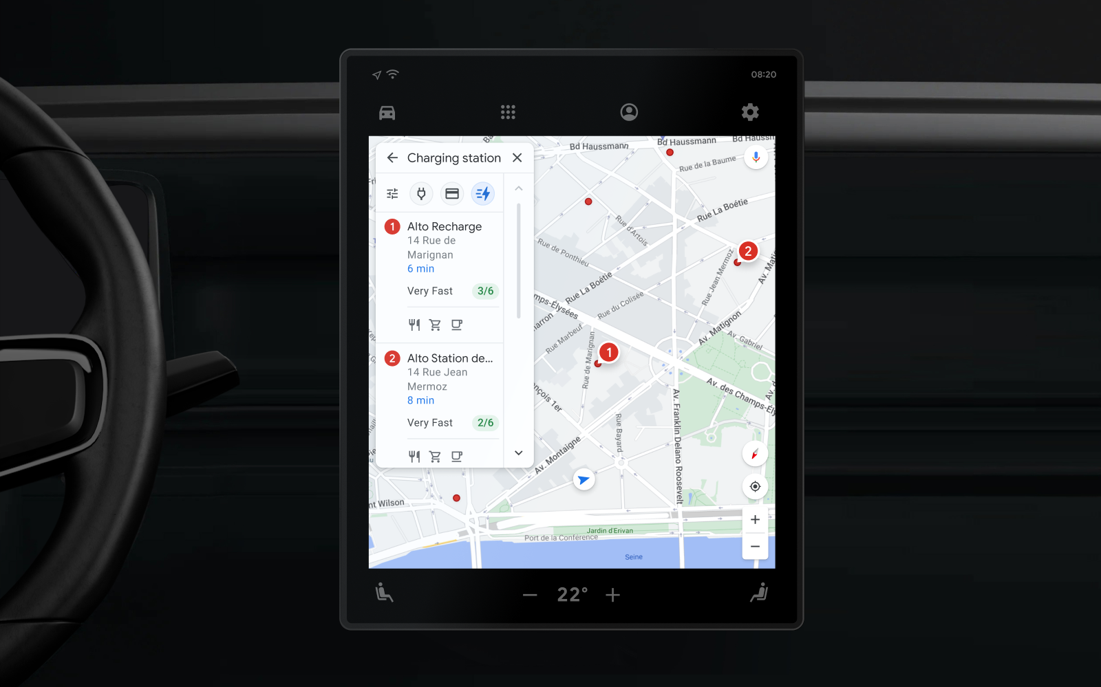 Google intros new features for EVs with Maps built in