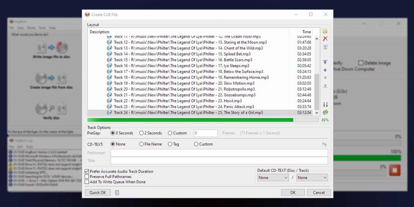How to Turn Your mp3s Into Audio CDs With ImgBurn on Windows