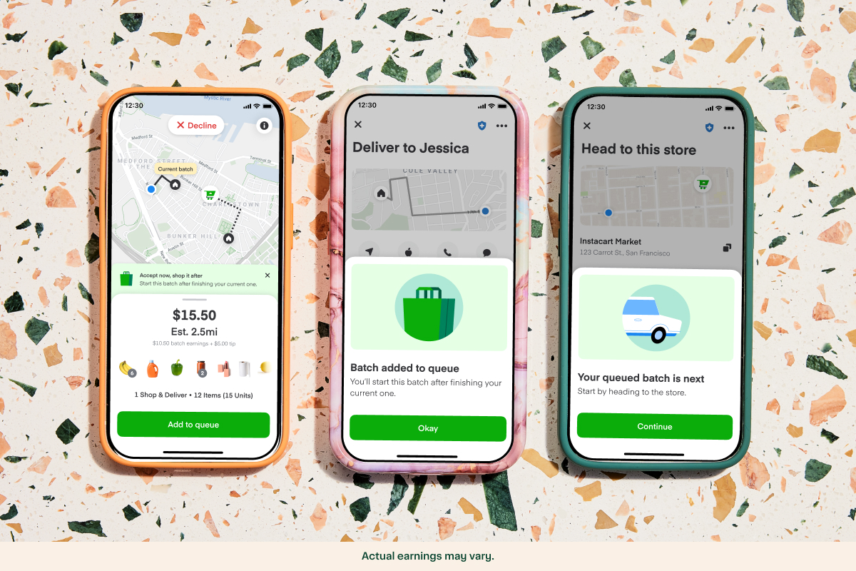 Instacart’s new features give shoppers more ways to earn on their own schedules