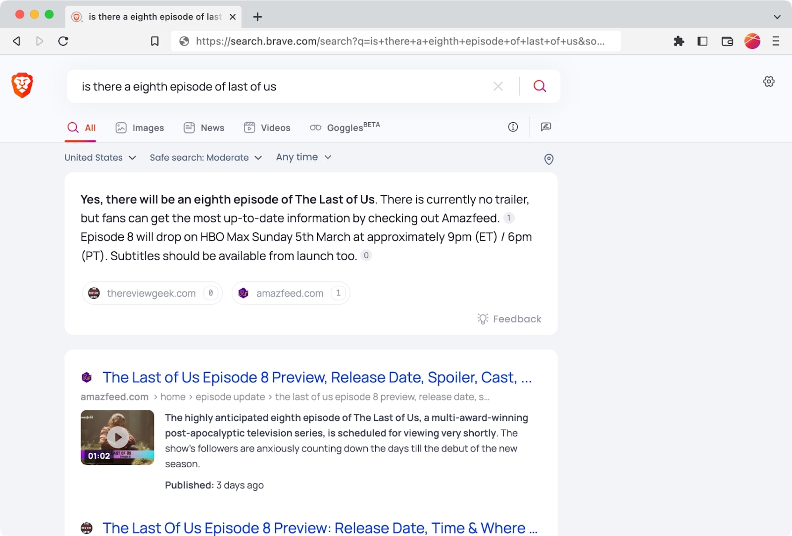 Brave Search launches an AI-powered summarization feature