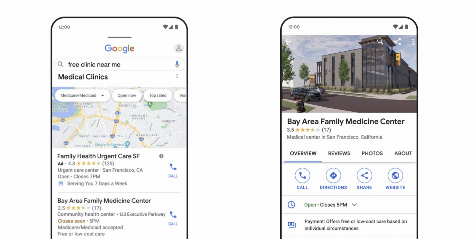 Google is making it easier to find low-cost healthcare centers in search results