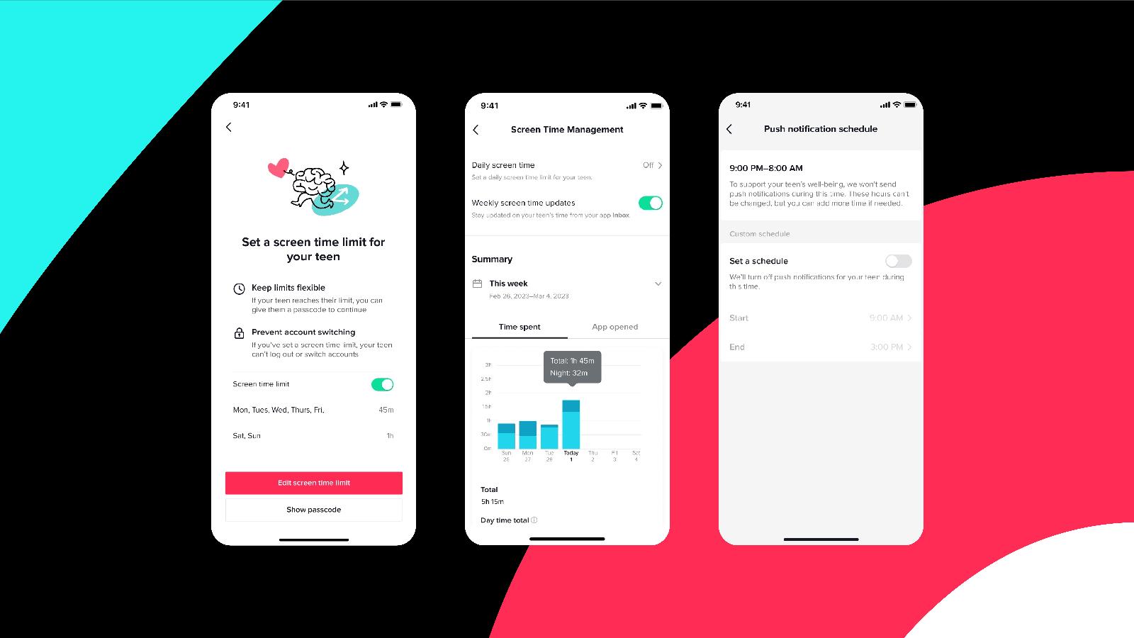 TikTok rolls out new screen time controls, adds new default settings for teens and expands Family Pairing