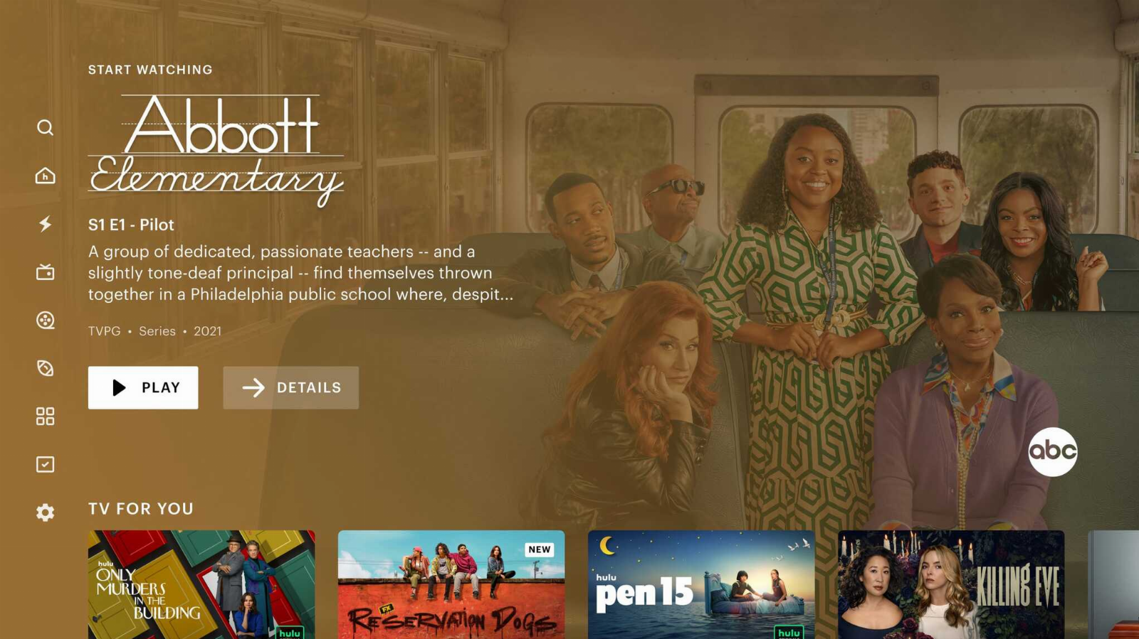 Hulu debuts a new interface with a vertical sidebar on Fire TV, Apple TV and Roku