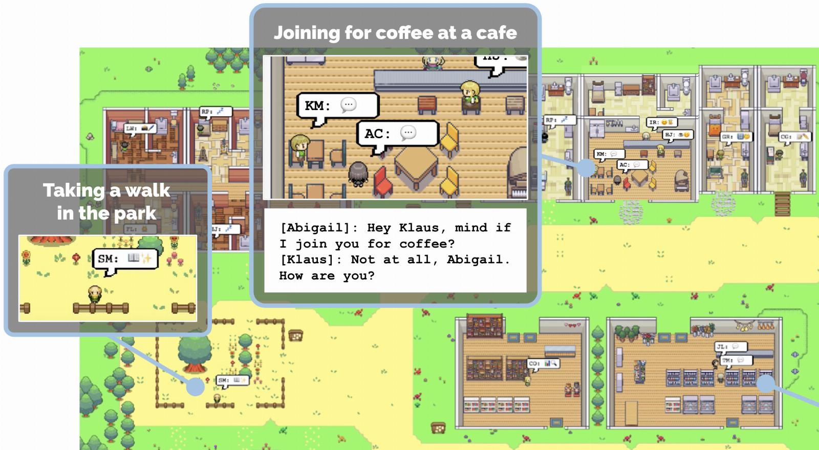 Researchers populated a tiny virtual town with AI (and it was very wholesome)