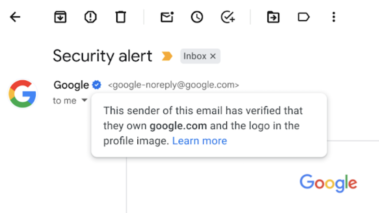 Gmail gets a blue checkmark of its own to thwart phishing attempts