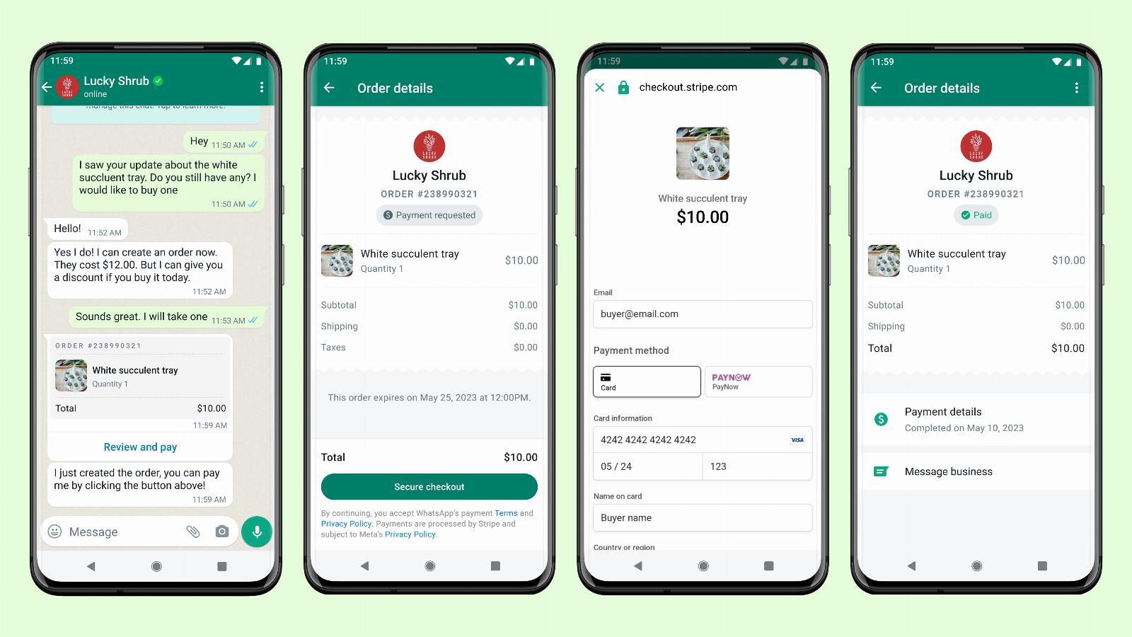 WhatsApp now allows Singapore-based users to pay businesses within the app