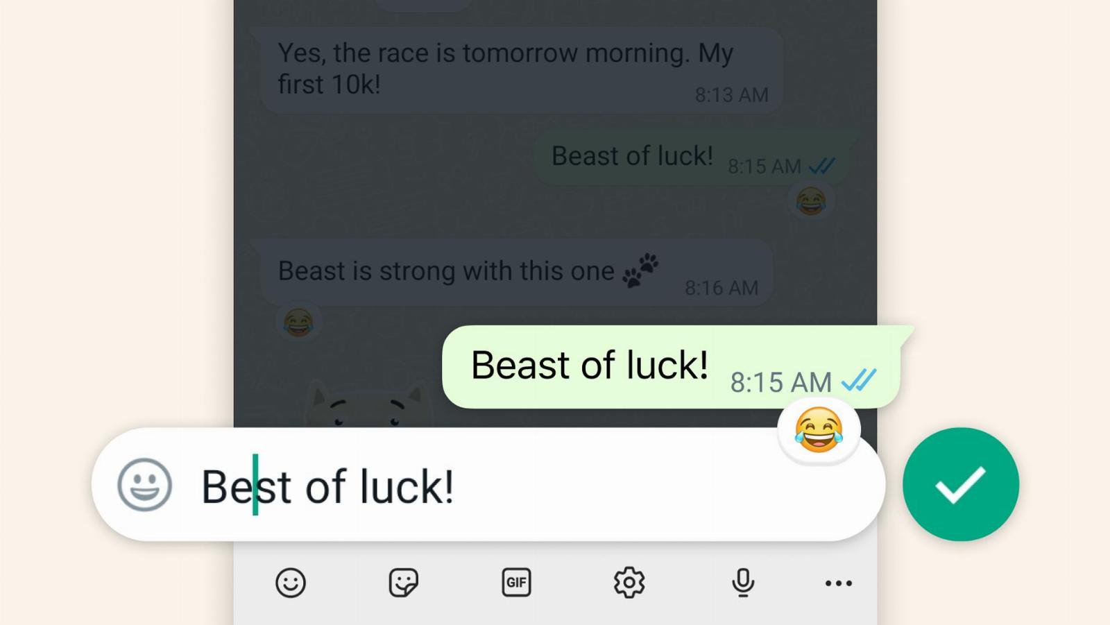 WhatsApp now lets you edit messages with a 15-minute time limit