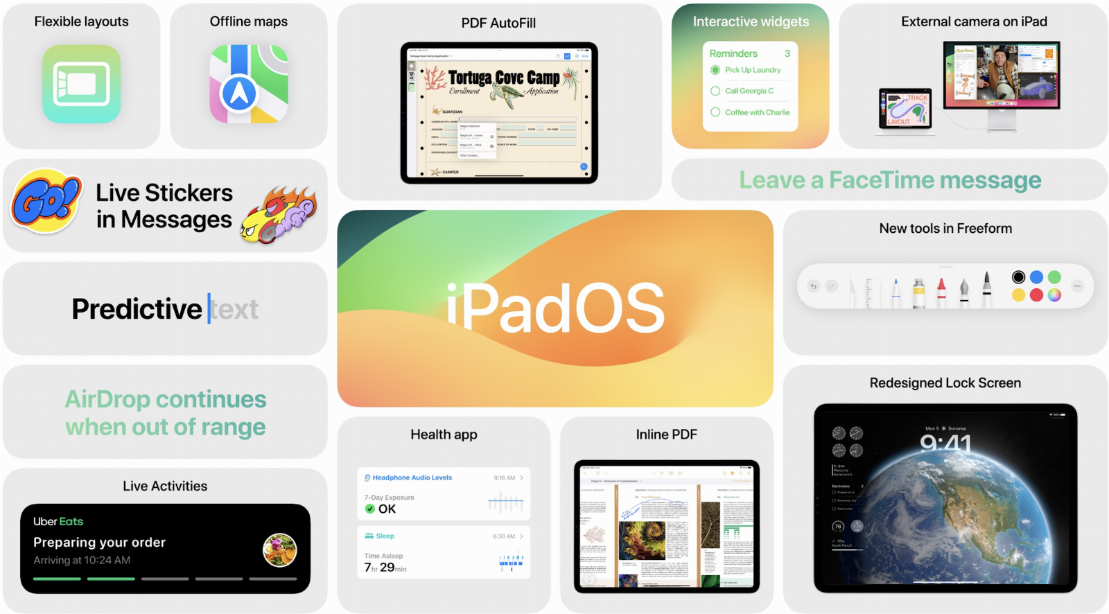 iPadOS 17 adds upgraded widgets, customizable Home Screen, and new native apps