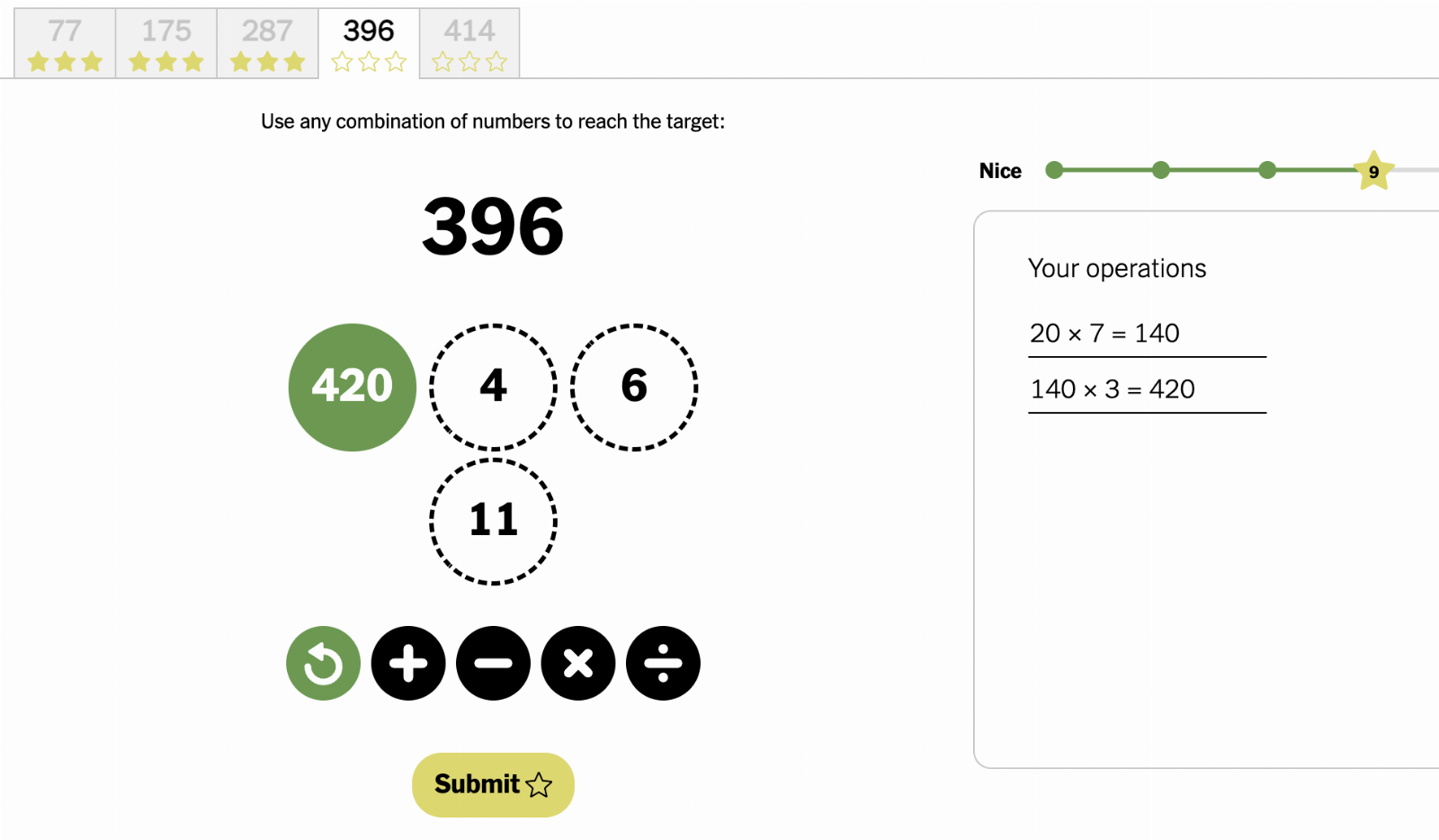 RIP Digits, The New York Times math game