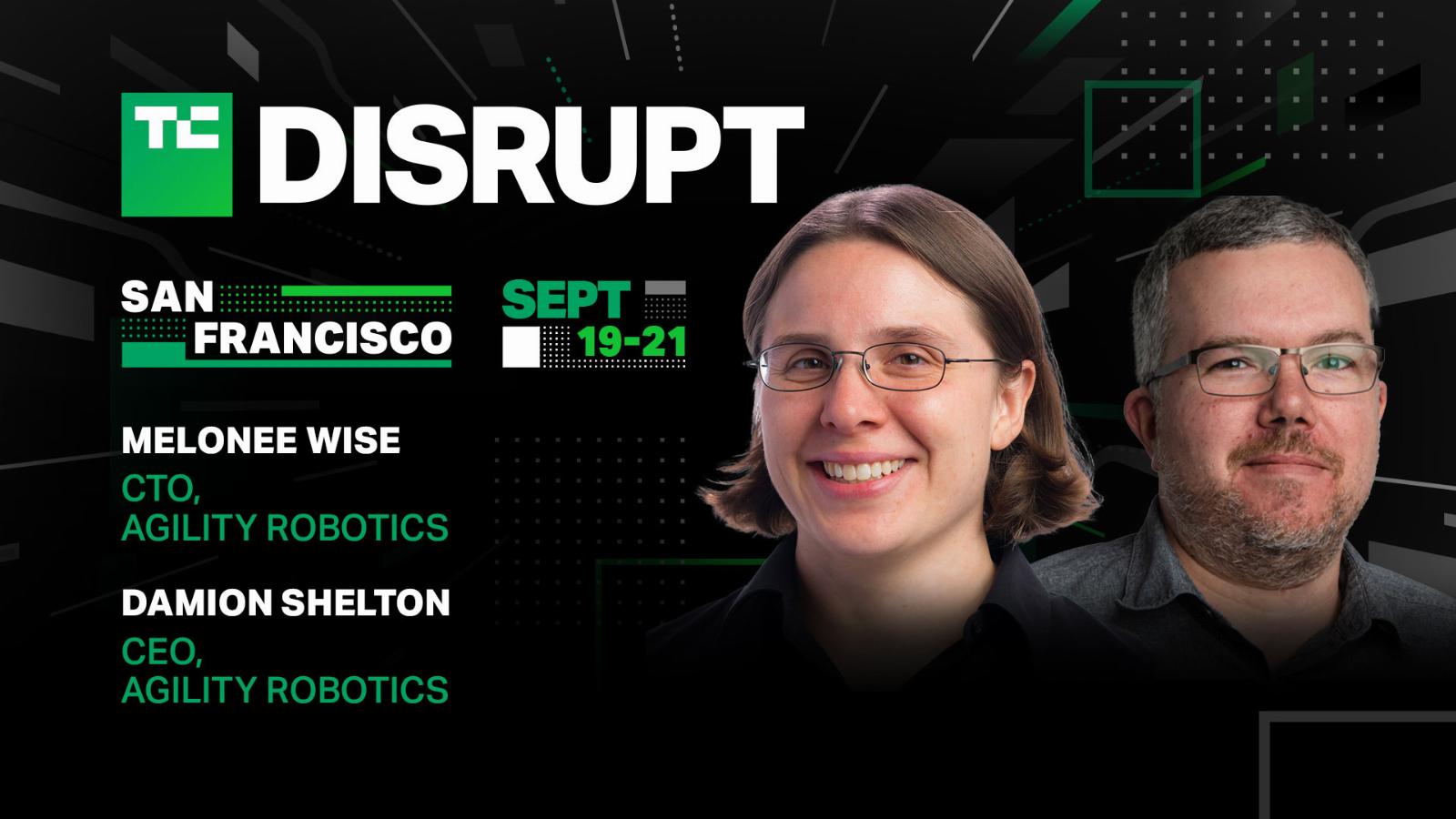 Agility Robotics’ Damion Shelton and Melonee Wise will discuss the future of warehouse automation at TC Disrupt 2023