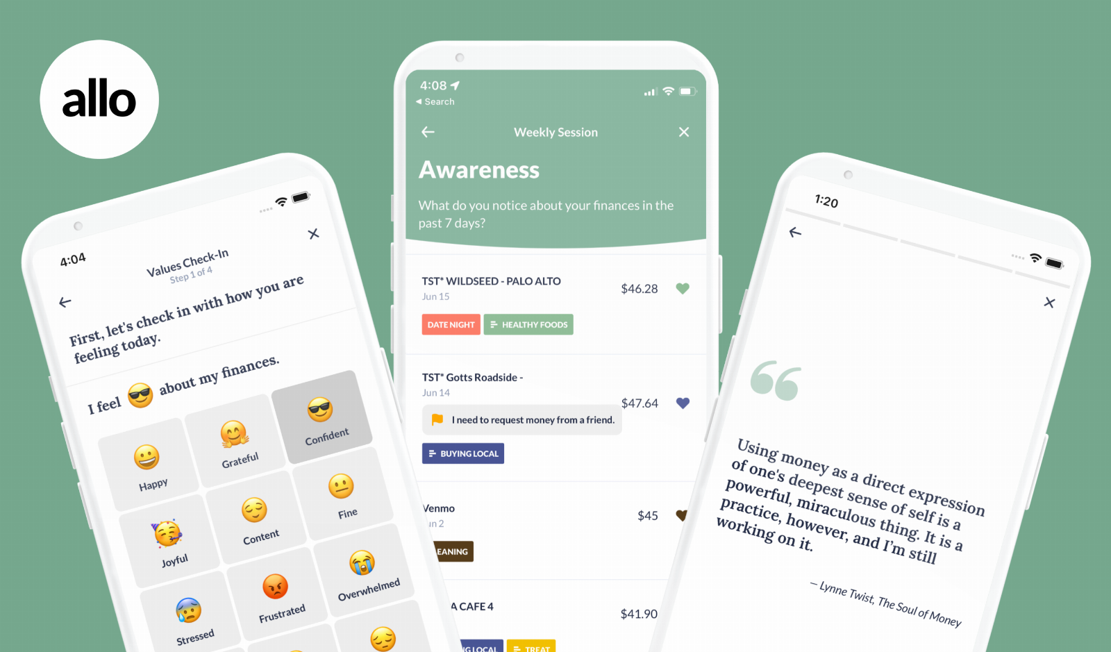 Allo is a new app that aims to help people create positive habits with their finances through mindfulness