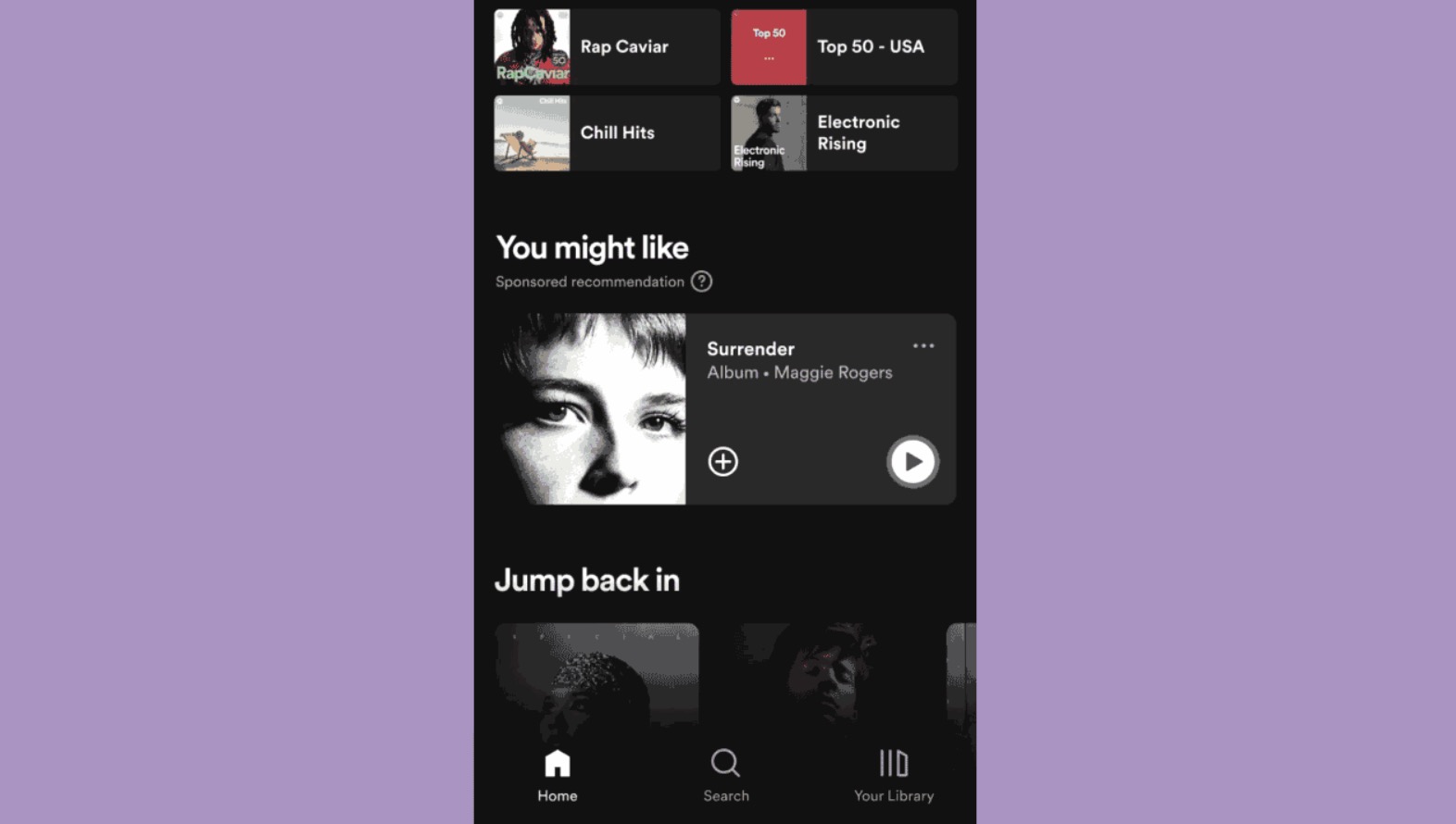 Spotify’s new Showcase tool lets artists pay to promote their music in the Home feed