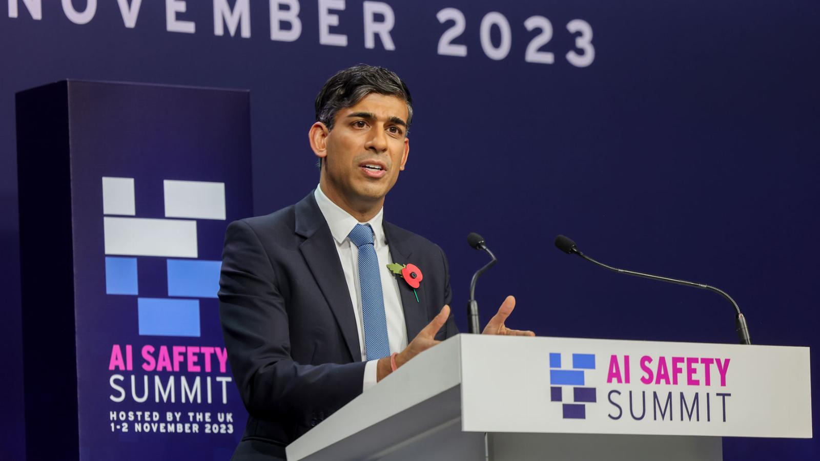 At Bletchley, Rishi Sunak confirms AI Safety Institute but delays regulations for another day