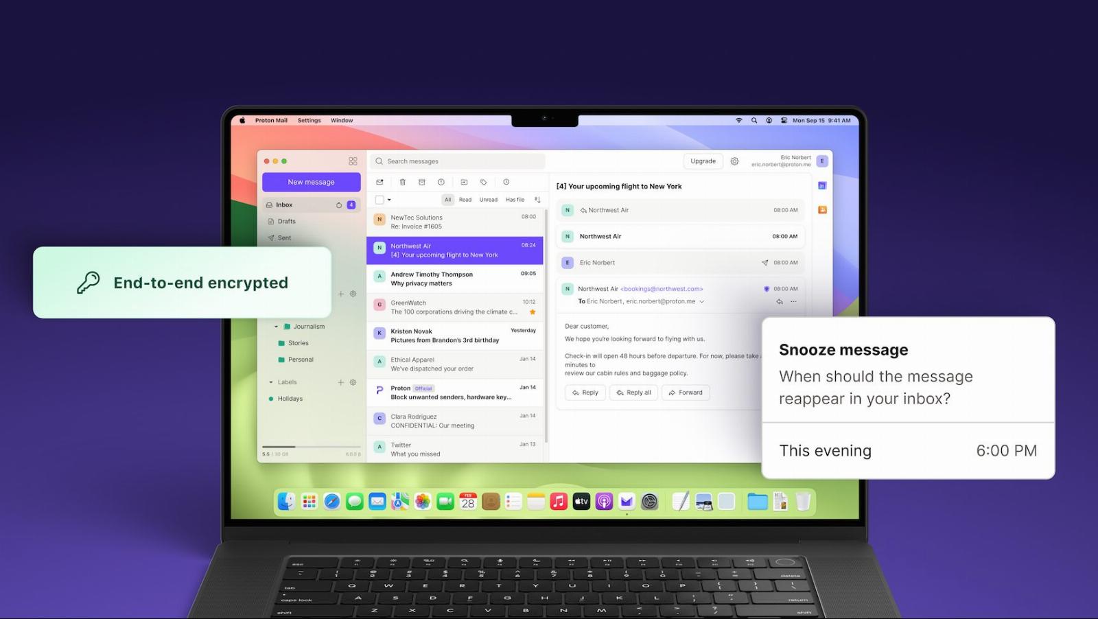 Encrypted email service Proton Mail gets its own desktop app