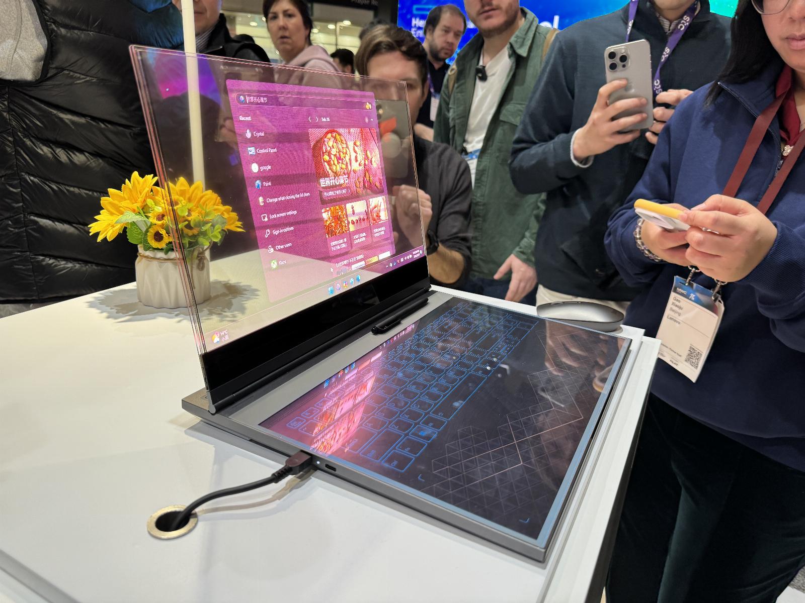 Lenovo’s laptop concept is fully transparent, but the point isn’t entirely clear