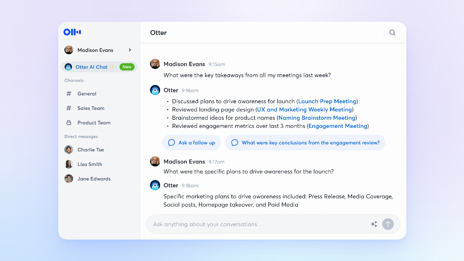 Otter brings GenAI to your meetings with AI summaries, AI chat and more