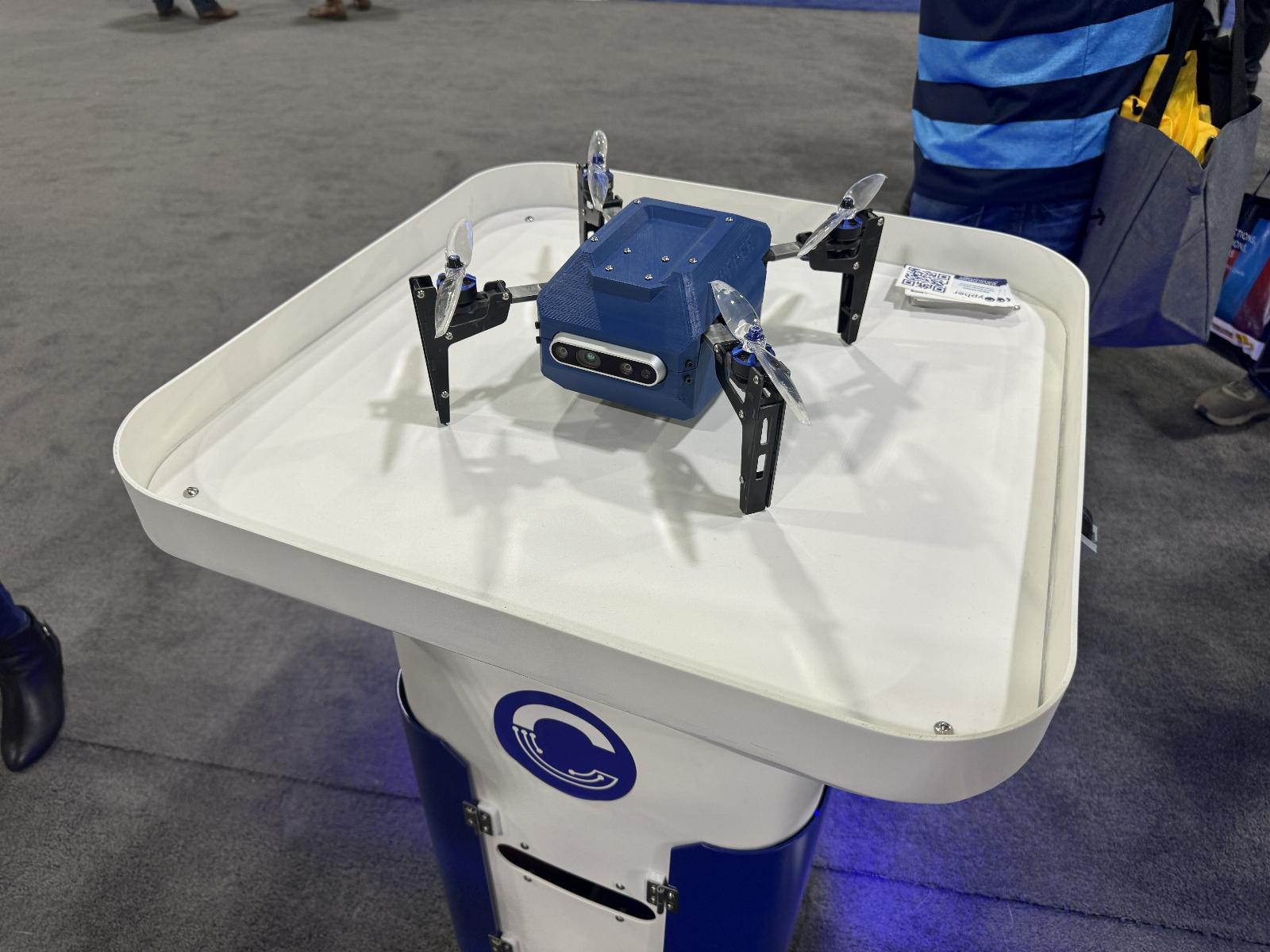 Cypher’s inventory drone launches from an autonomous mobile robot base