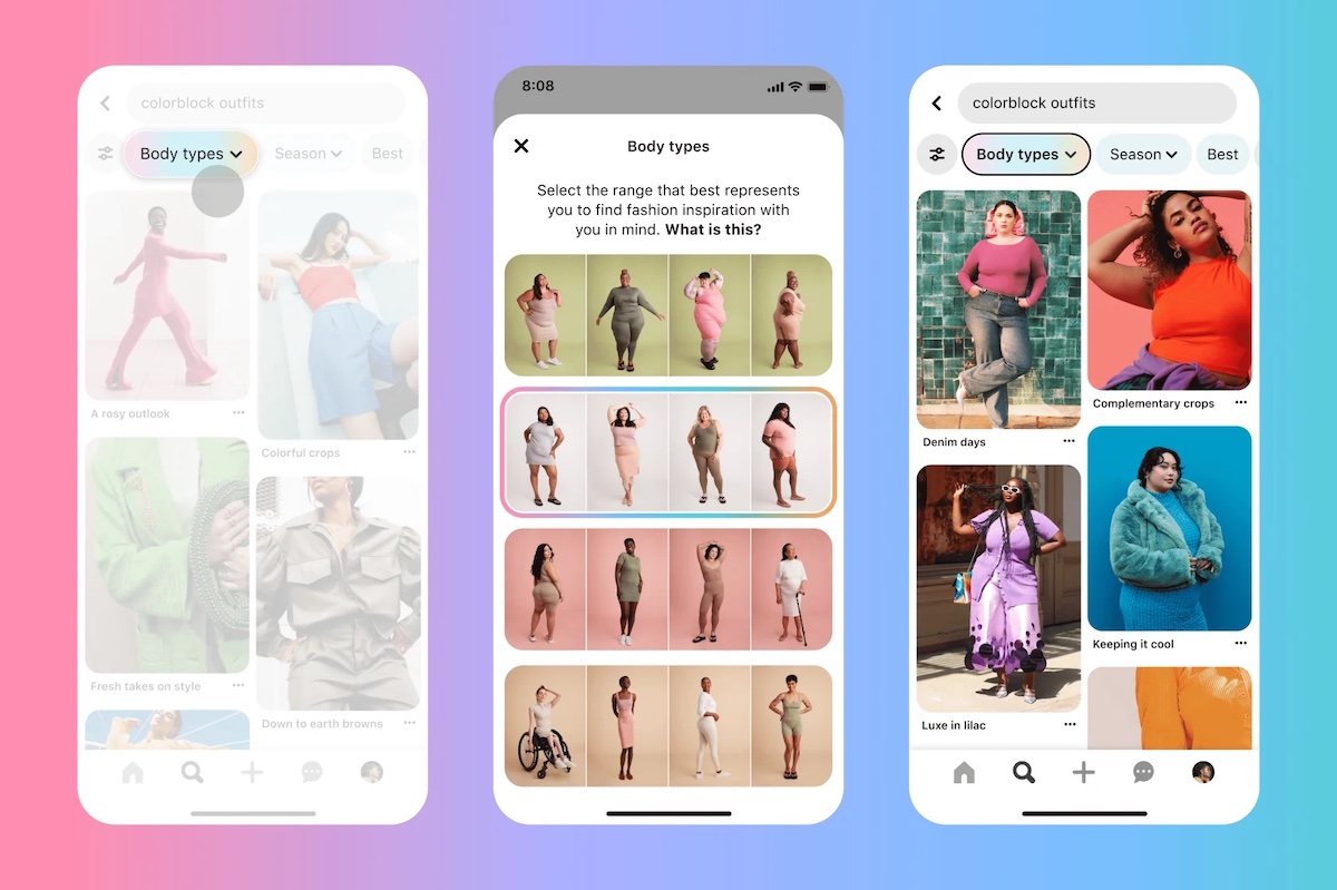 Pinterest rolls out its ‘body type ranges’ tool to the US