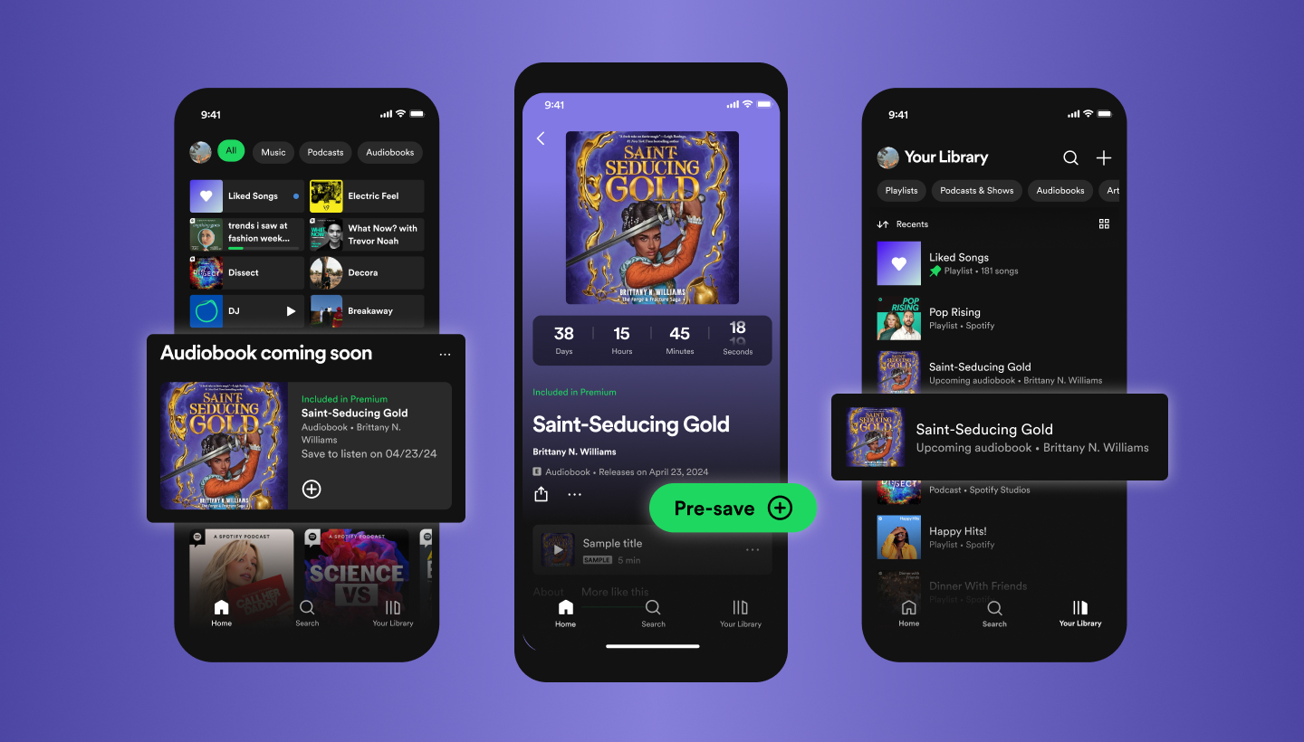 Spotify’s Audiobooks will get their own ‘Countdown Pages’ to tease upcoming new releases