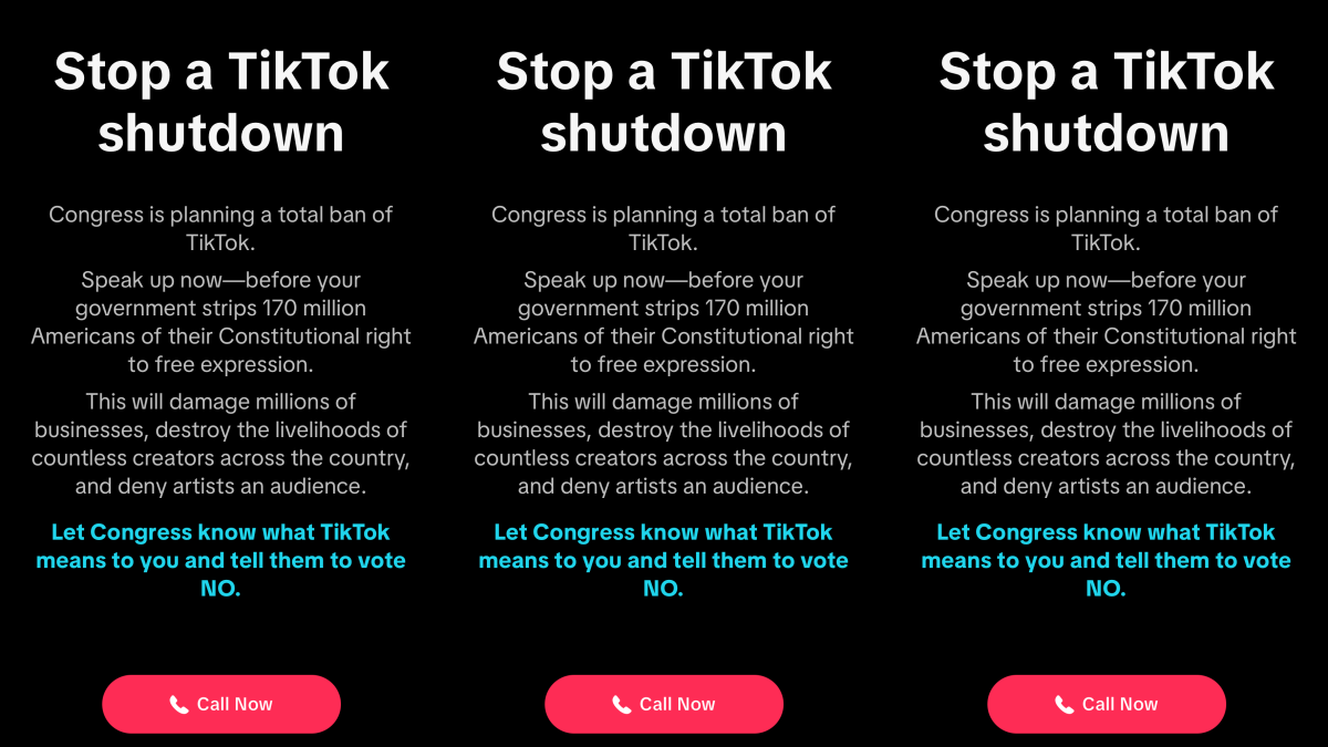 Why TikTok wants you to call your representatives