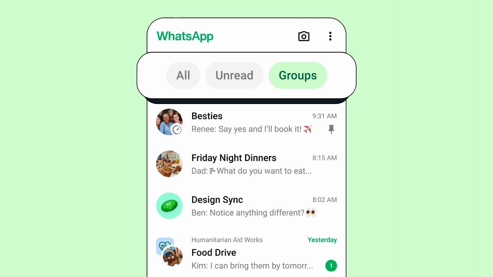 WhatsApp is adding filters to easily find messages