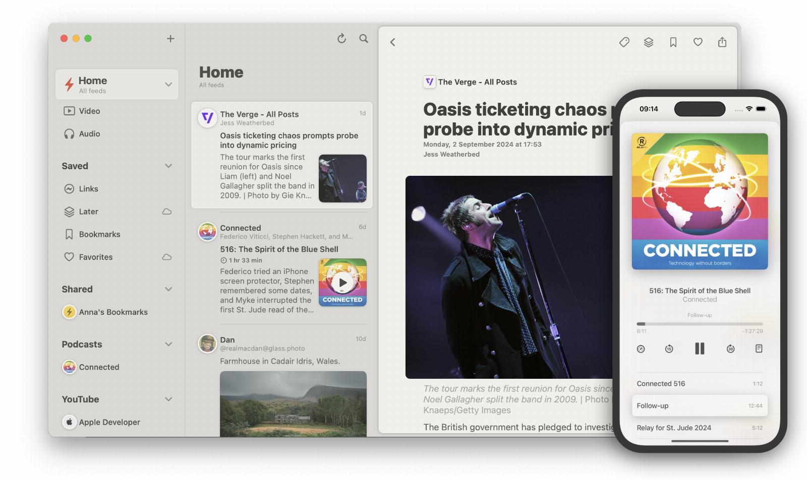 The new Reeder app is built for RSS, YouTube, Reddit, Mastodon and more