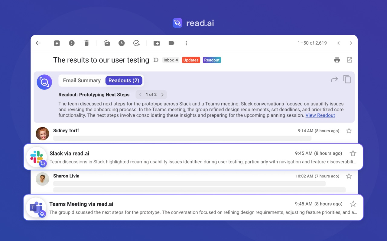 Read AI raises $50M to capitalize on strong demand for its AI summary bot